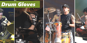 Picture of 4 drummers wearing different types of gloves